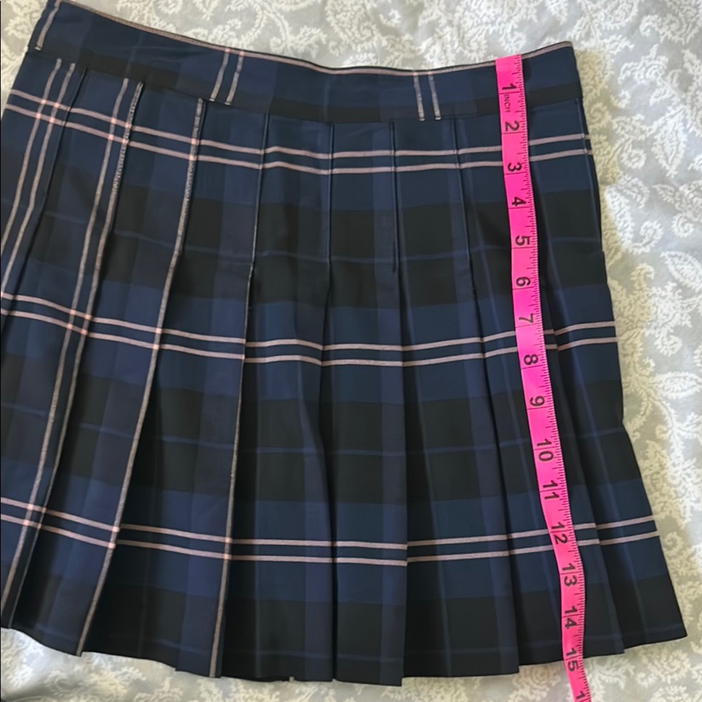 Love Tree Navy and Pink Plaid Skater Skirt - Picture 6 of 7
